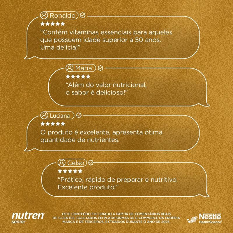 Kit Complemento Alimentar Nutren Senior Sem Sabor 1,48kg Ganhe 30% Desconto na Segunda Lata