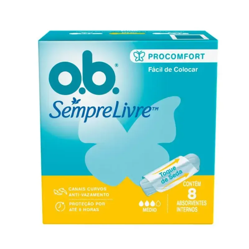 Absorvente Interno O.B. ProComfort Médio 8 Unidades
