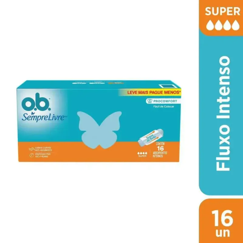 Absorvente Interno O.B. ProComfort Super 16 Unidades