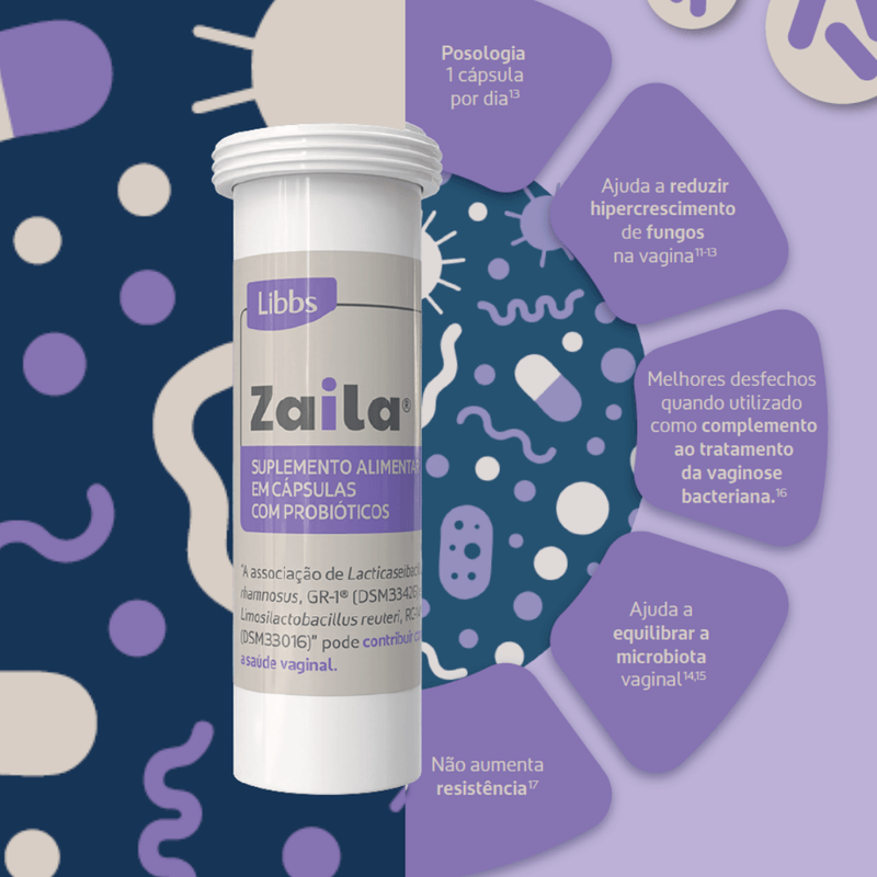 Zaila 9mg Suplemento Alimentar Libbs - 30 Cápsulas