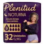 Roupa Íntima Descartável Unissex Plenitud Noturna G/XG - 32 Unidades