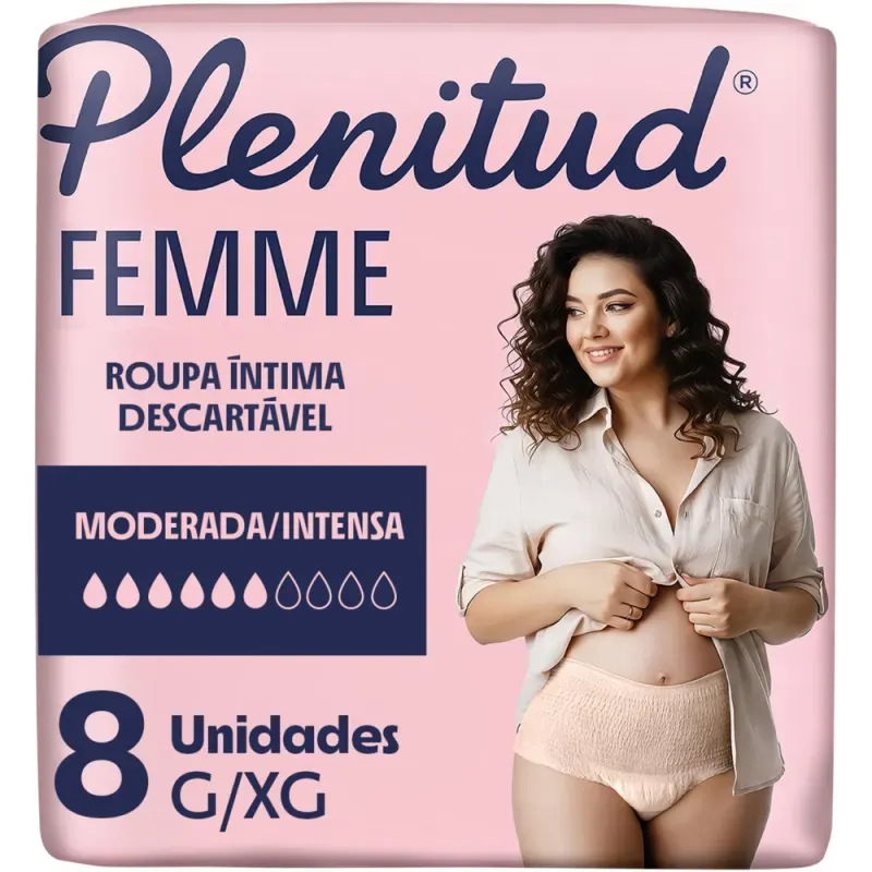 Plenitud Femme Roupa Íntima Pós-Parto G/XG - 8 Unidades