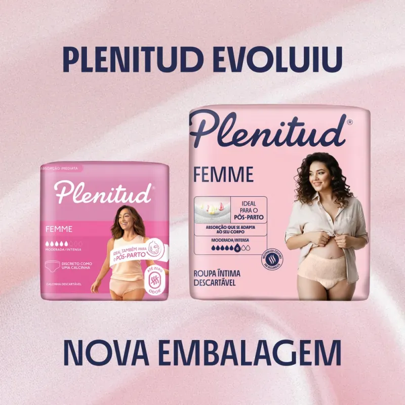 Plenitud Femme Roupa Íntima Pós-Parto G/XG - 16 Unidades
