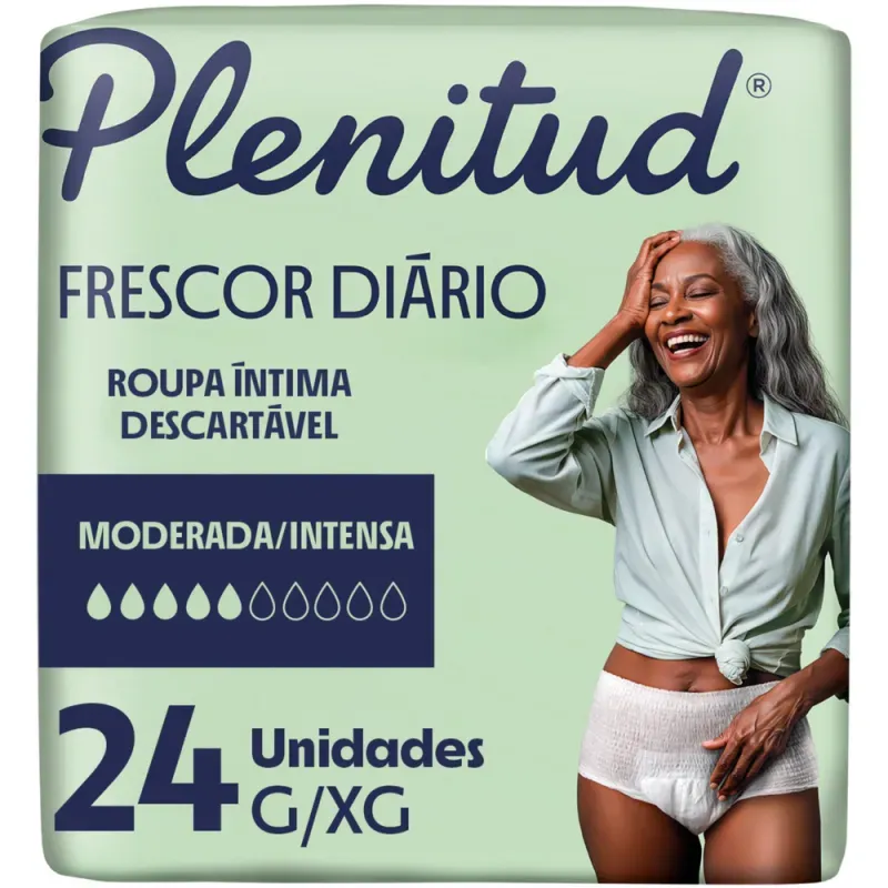 Plenitud Frescor Diário Roupa Íntima 2x mais Fresca G/XG - 24 Unidades