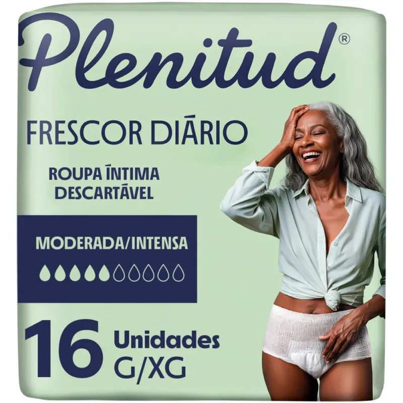 Plenitud Frescor Diário Roupa Íntima 2x mais Fresca G/XG - 16 Unidades