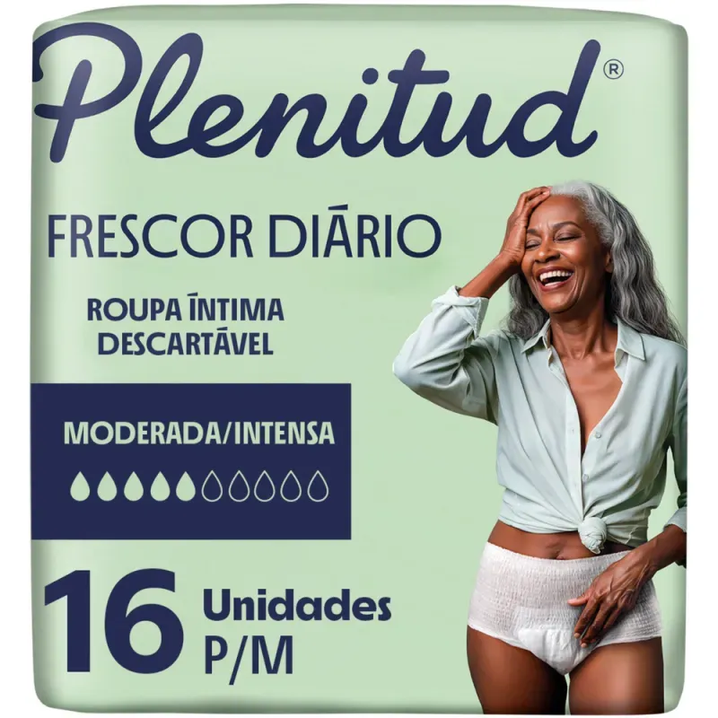 Plenitud Frescor Diário Roupa Íntima 2x mais Fresca P/M - 16 Unidades