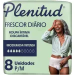 Plenitud Frescor Diário Roupa Íntima 2x mais Fresca P/M - 8 Unidades