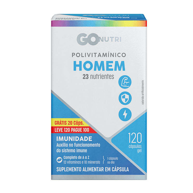 Polivitamínico Homem GOnutri - 120 Cápsulas