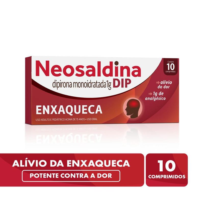 Neosaldina Analgésico Dip 1g - 10 Comprimidos