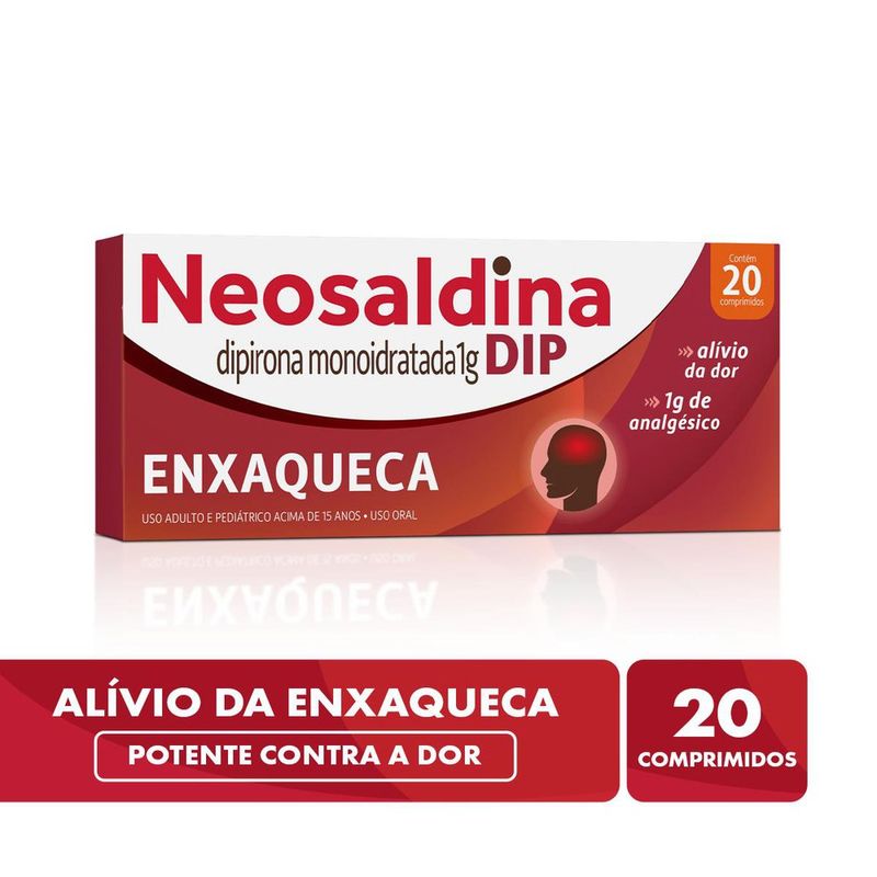 Neosaldina Analgésico Dip 1g - 20 Comprimidos