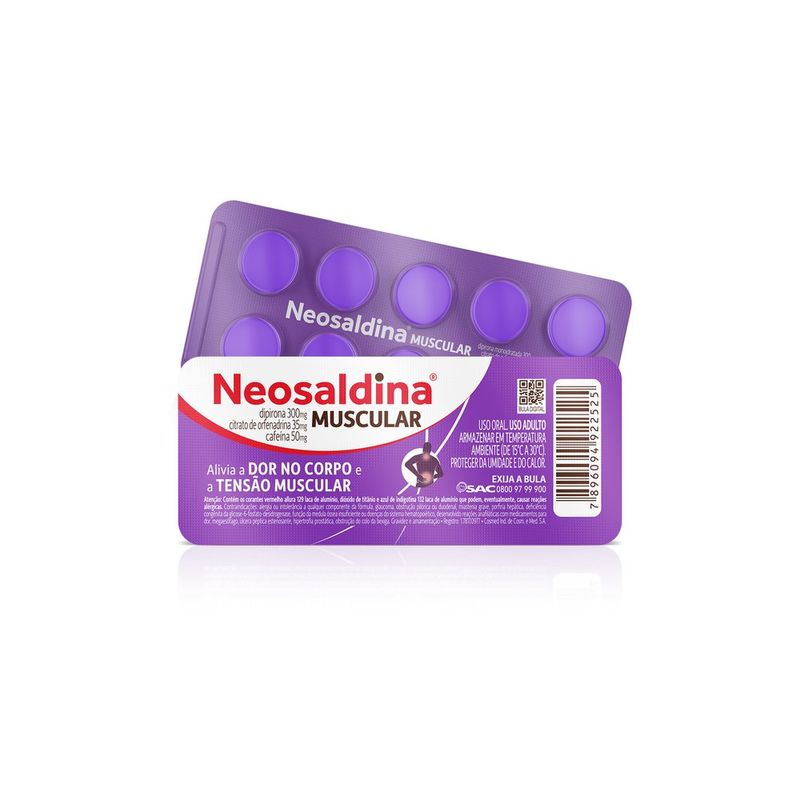 Neosaldina Muscular Analgésico e Relaxante Muscular - 10 Comprimidos
