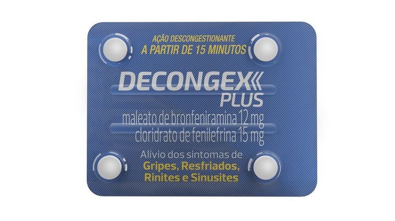 Decongex Plus 12mg + 15mg 4 Comprimidos - Ache