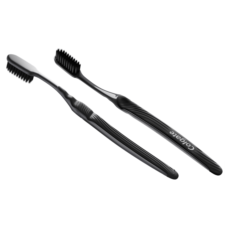 Escova de Dente Colgate Slim Soft Black Carvão Macia 2 Unidades