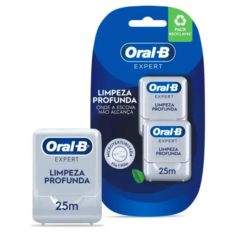 Fio Dental Oral-B Pro-Saúde 25m Menta - 2 Unidades