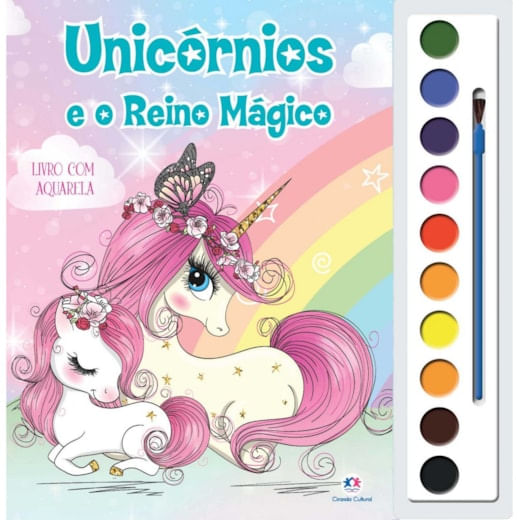 Livro de Colorir Unicórnios e o Reino Mágico com Aquarela Ciranda Cultural 1un