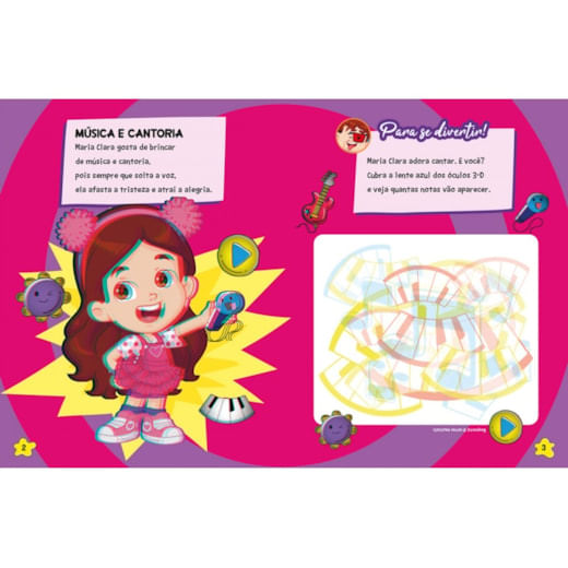 Livro Infantil Maria Clara e JP Brincadeiras Divertidas 3D Ciranda Cultural