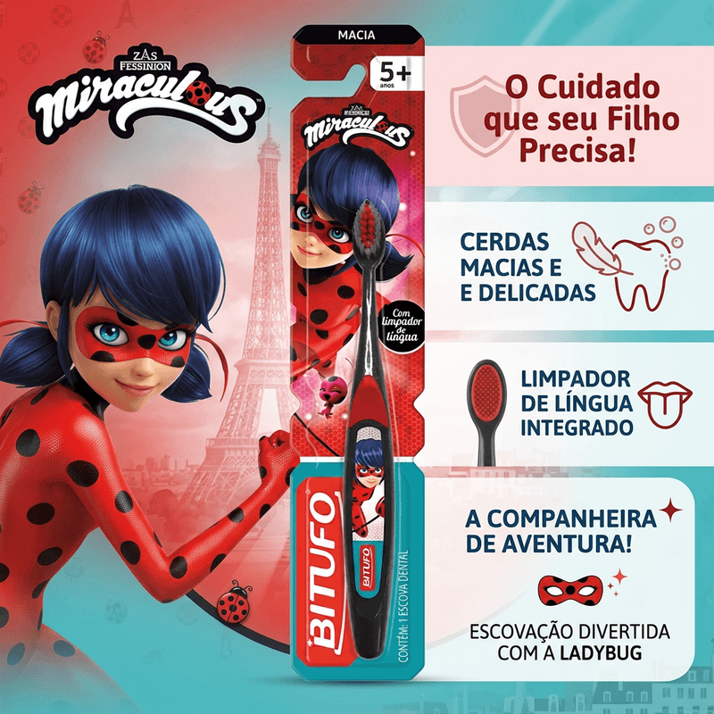 Escova De Dentes Bitufo Ben 10 Macia Acima 5 Anos - Bitufo 4