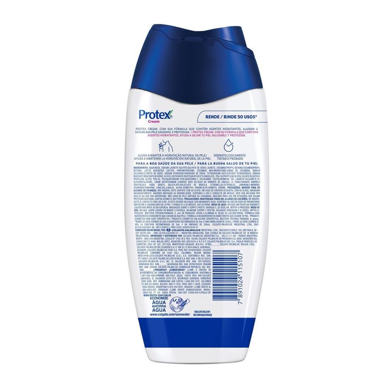 Sabonete Líquido Protex Cream 250Ml - Protex 3
