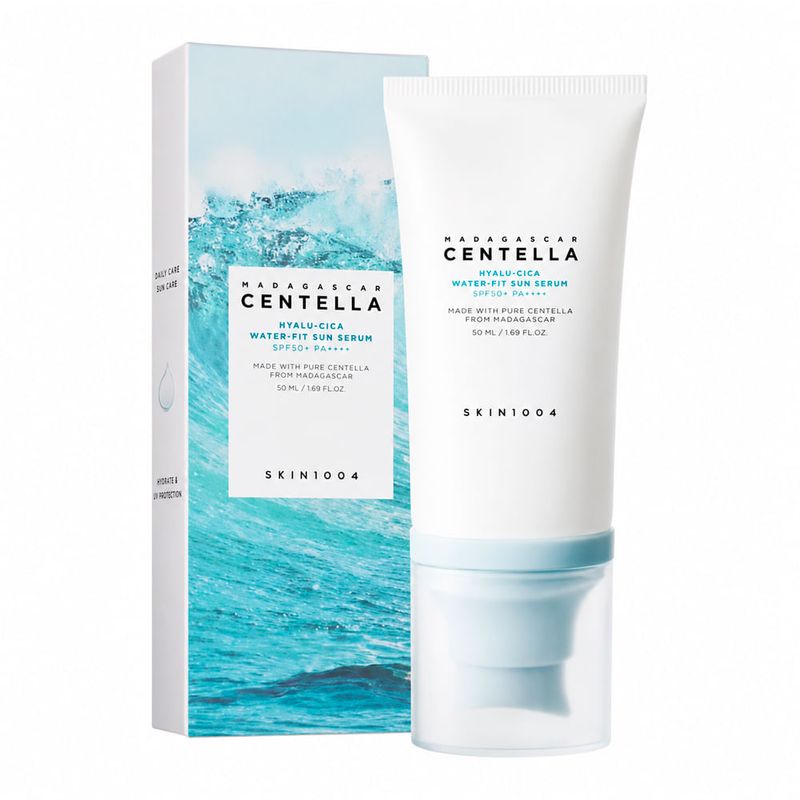 SKIN1004 Madagascar Centella Hyalu-Cica Water-Fit Sun Serum - Protetor Solar Facial 50ml