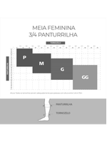 Meia ¾ Panturrilha Attiva Media Compressao 18-21 Fem Aberta Preta Tamanho P Cor PRETA