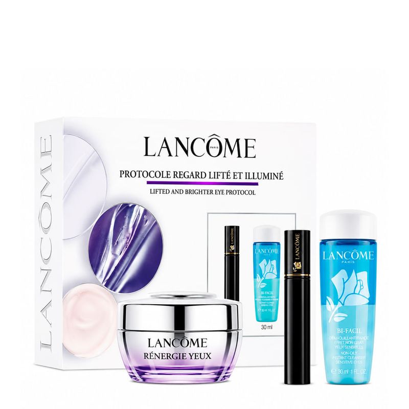Kit Lancôme Rénergie Yeux - Creme para Área dos Olhos 15ml + Demaquilante para Olhos 30ml + Máscara para Cílios 2ml