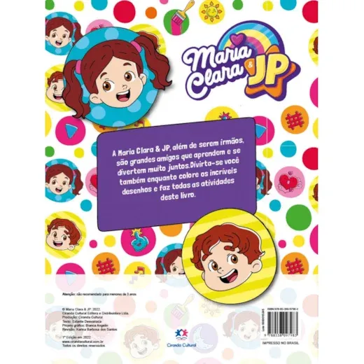 Livro de Atividades e Adesivos Maria Clara e JP 1un Ciranda Cultural