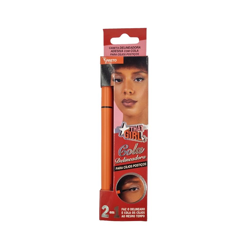 Caneta Cola Delineadora para Cílios 2 em 1 Preta 2g That Girl