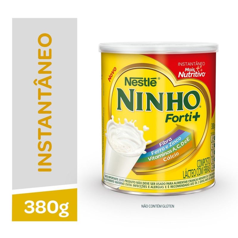Composto Lácteo Ninho Forti+ Instantâneo Lata - 380g 1