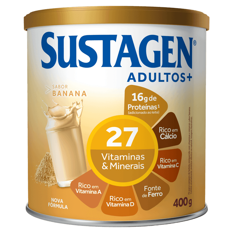 Complemento Alimentar Sustagen Adultos+ 400g - Banana 1