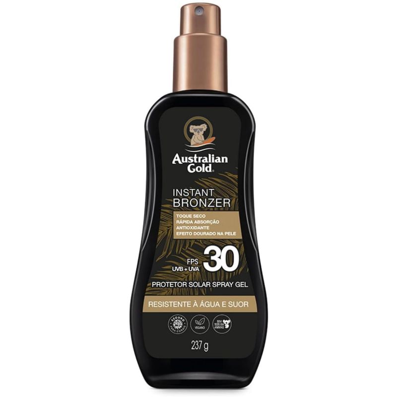Protetor Solar Aust/Gold Instant Bronzer Spray Gel Fps30 237Ml - Australian Gold 1