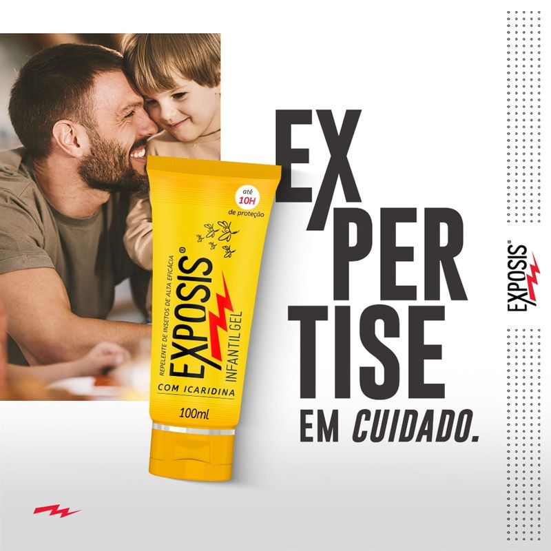 Repelente Infantil Icaridina Exposis Gel 100ml 2