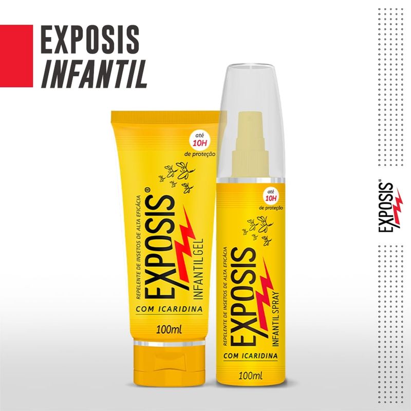 Repelente Infantil Icaridina Exposis Gel 100ml 6