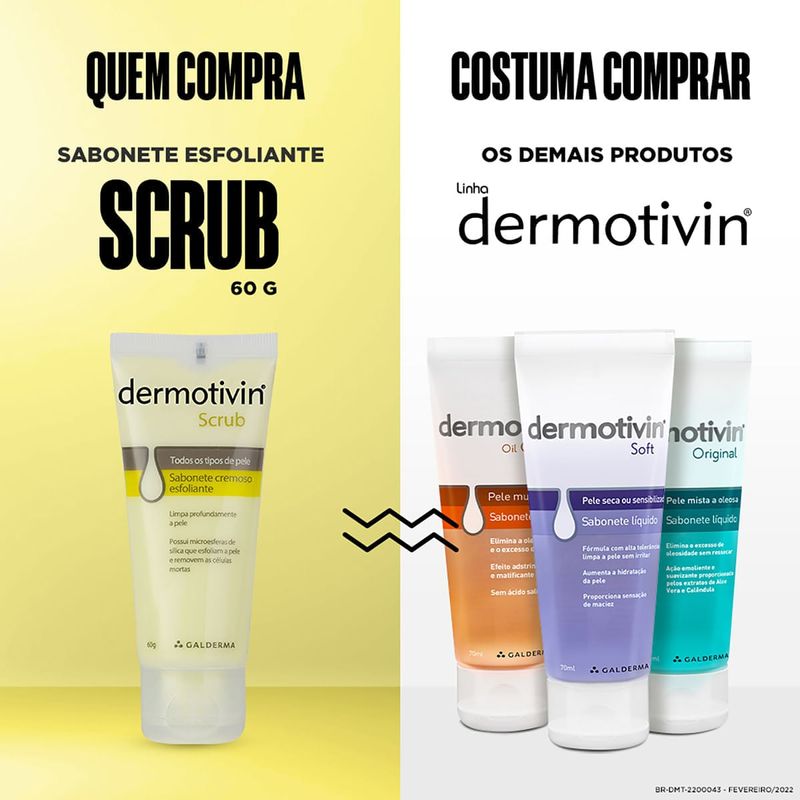 Sabonete Esfoliante Dermotivin Scrub 60g 6