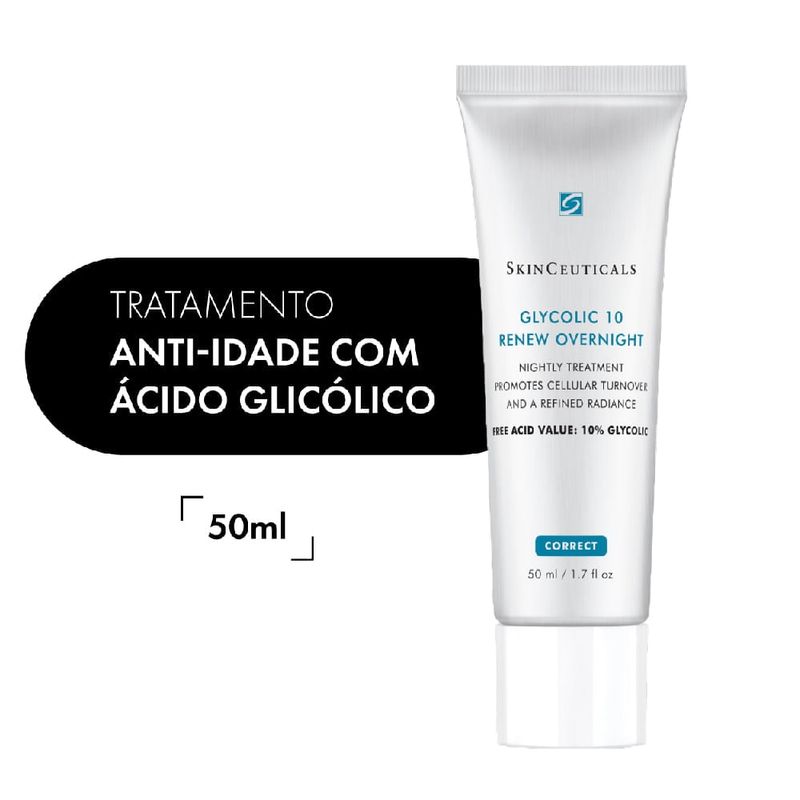 Creme Anti-Envelhecimento Glycolic 10 Renew Overnight SkinCeuticals Caixa 50ml 2