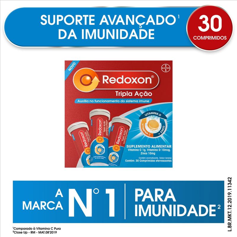 Suplemento Vitamina C Redoxon 1000mg Comprimido Efervescente 30 Unidades 5