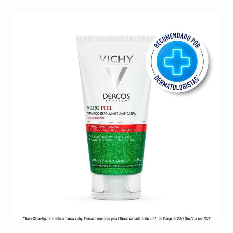 Shampoo Anticaspa Vichy Dercos Micropeel 150ml Esfoliante 1