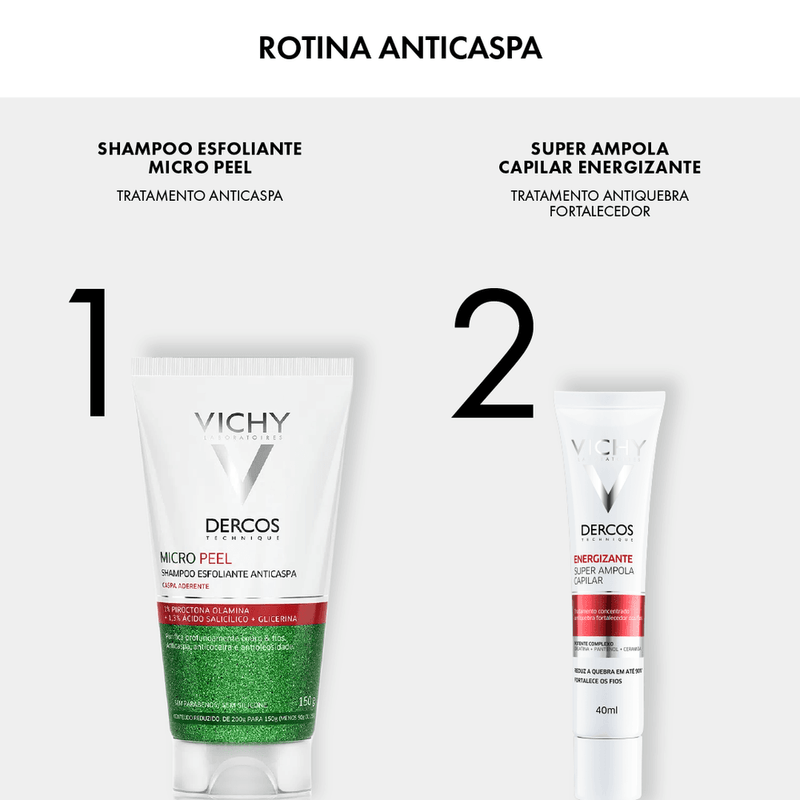 Shampoo Anticaspa Vichy Dercos Micropeel 150ml Esfoliante 6