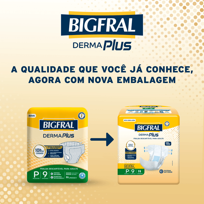 Fralda Bigfral Derma Plus P - 9 Unidades 4