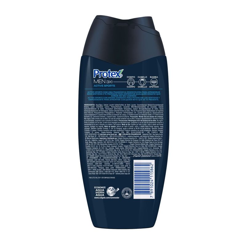Sabonete líquido Men Sports Protex 250 ml 3