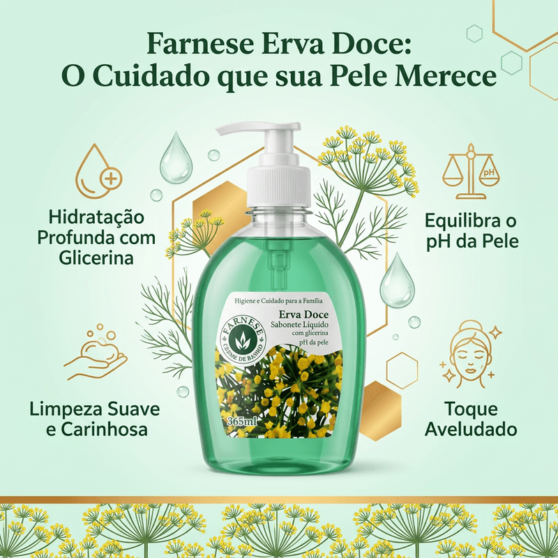 Sabonete Líquido Farnese Erva Doce 365Ml - Farnese 3