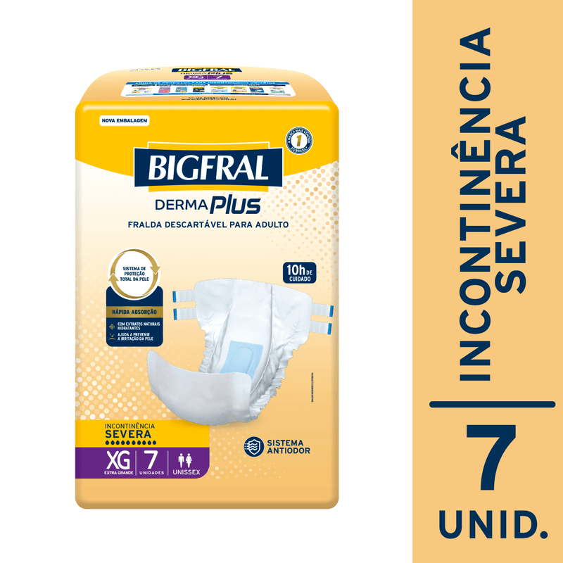 Fralda Bigfral Derma Plus XG - 7 Unidades 1