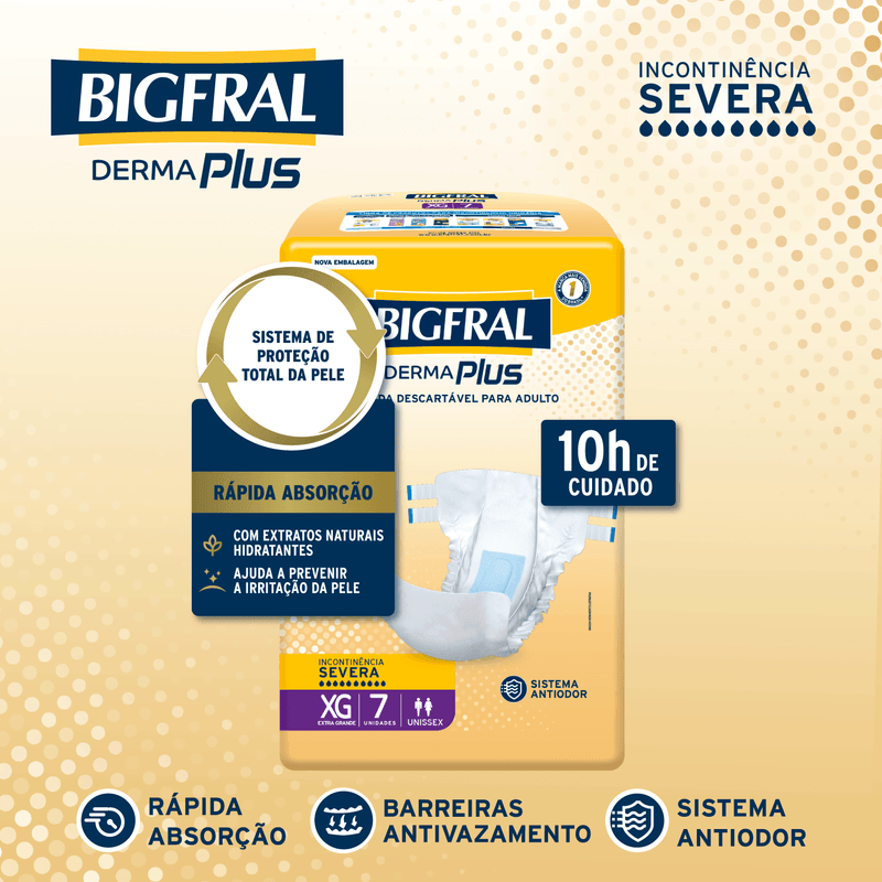 Fralda Bigfral Derma Plus XG - 7 Unidades 3