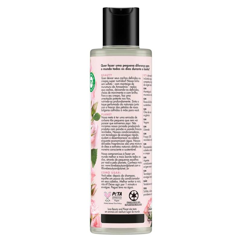 Condicionador Love Beauty And Planet Cachos e Crespos Lindos 300 ml 3