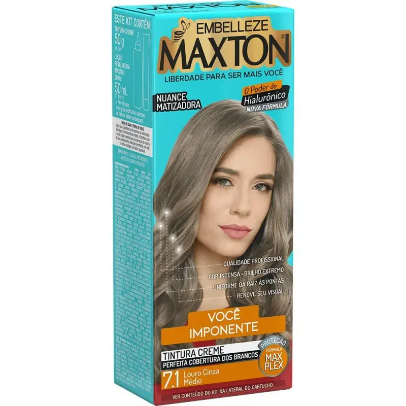 Embelleze Tinta De Cabelo Maxton Louro Cinza Médio 7.1 1