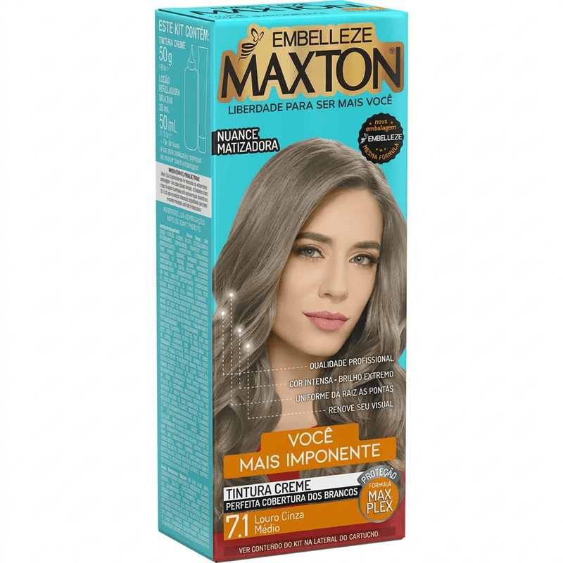 Embelleze Tinta De Cabelo Maxton Louro Cinza Médio 7.1 3