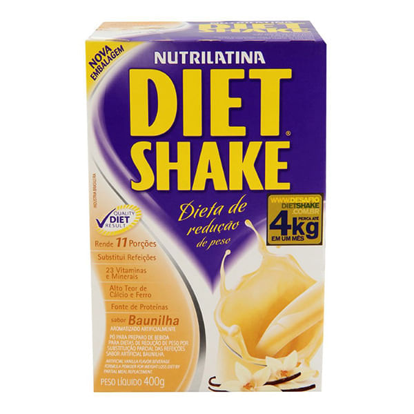 Shake Diet Shake Tradicional Baunilha 400G - Diet Shake 1