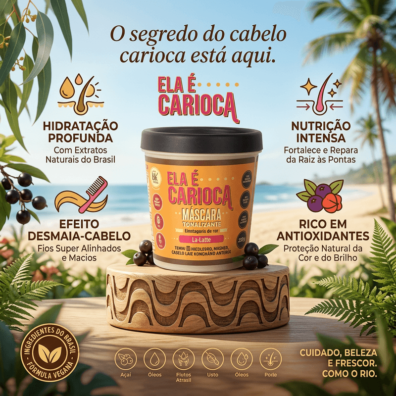 Máscara Tonalizante Lola Ela Carioca Castanho 230G - Lola 3