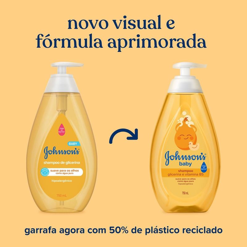 Shampoo de Glicerina Johnson's Baby Frasco 750ml 4