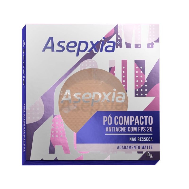 Pó Compacto Asepxia Bege Claro 10G - Asepxia 1