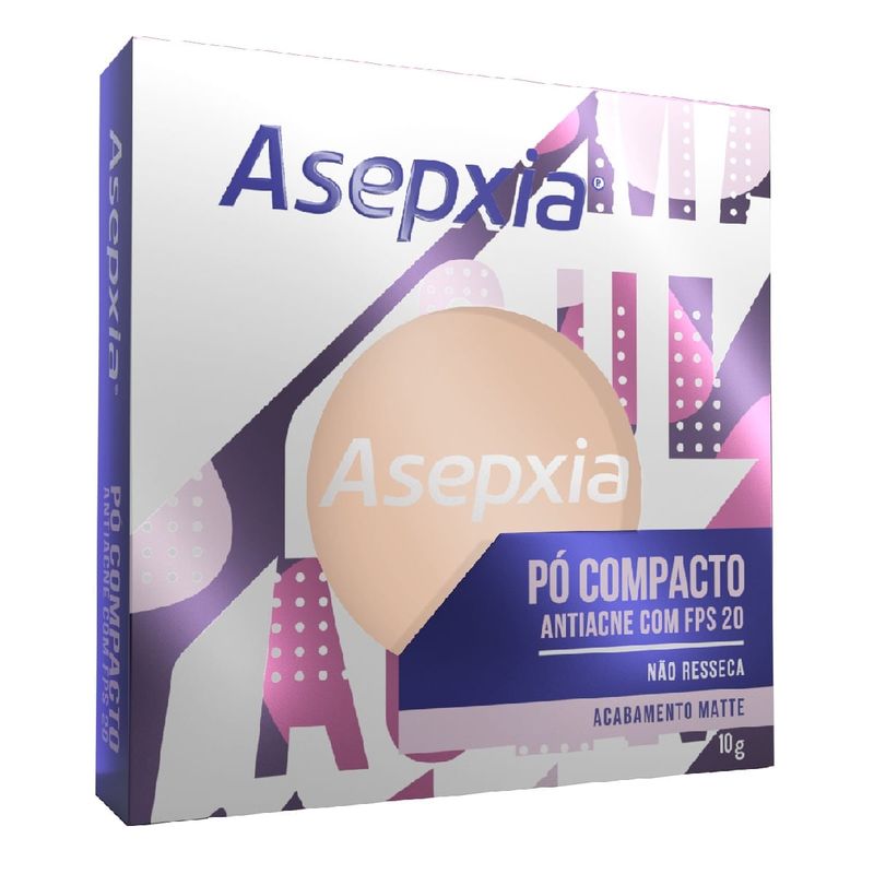 Pó Compacto Asepxia Bege Claro 10G - Asepxia 3